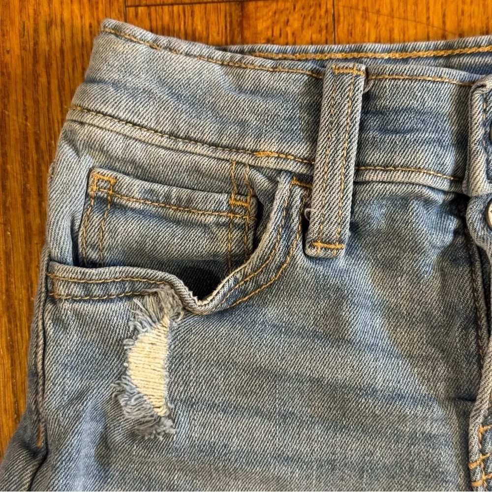 Old Navy Blue Distressed Denim Shorts Kids Size 8